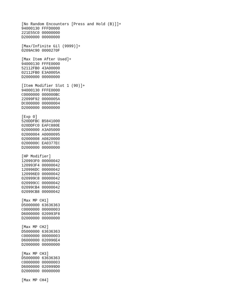 Game Cheats and Modifiers Guide | PDF