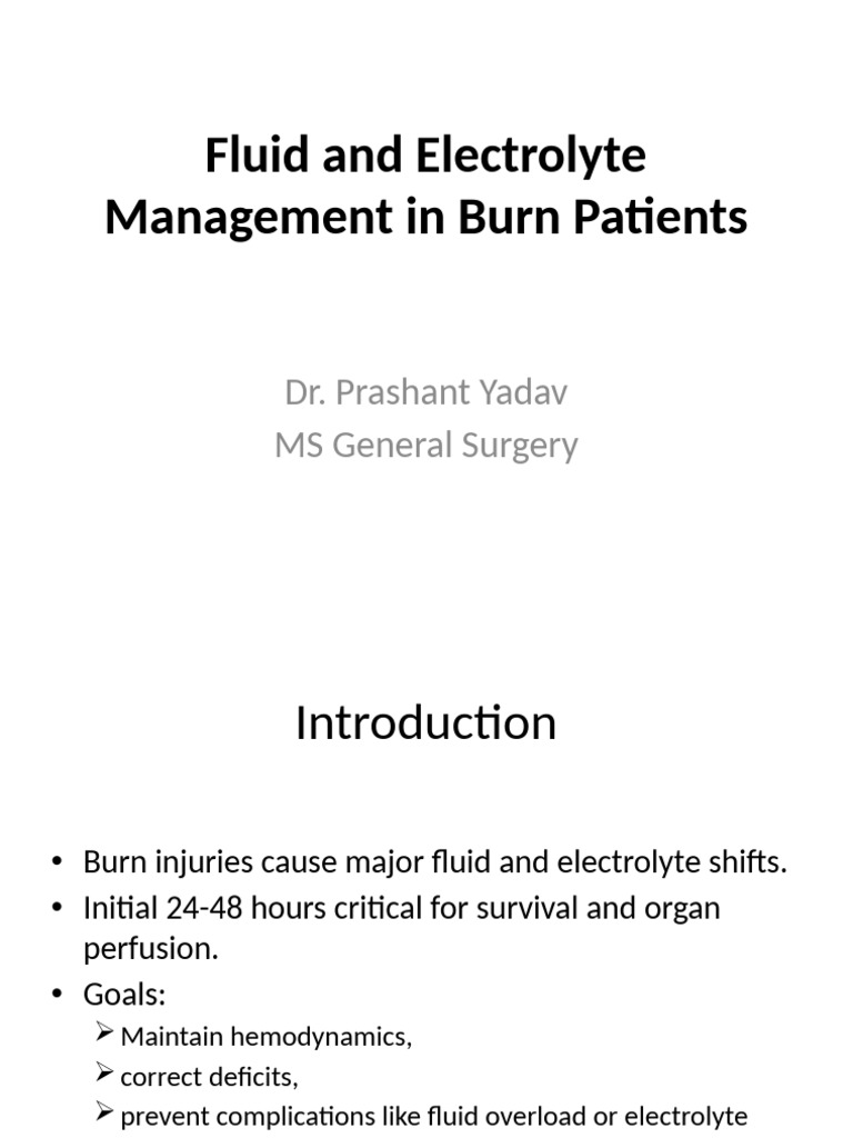 Fluid Management in Burn Patients | PDF | Burn | Physiology