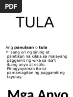 Tula URI 1 SAknong BSED Filipino 3 | PDF