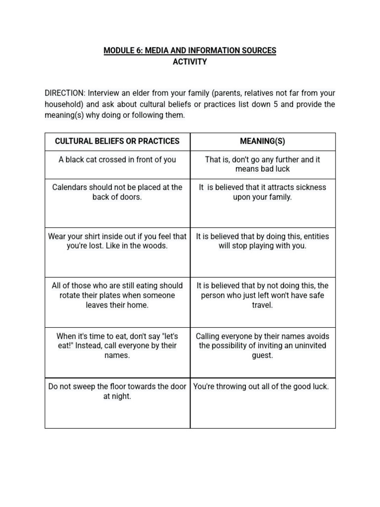 Module 6 - Media and Information Sources - Answer | PDF