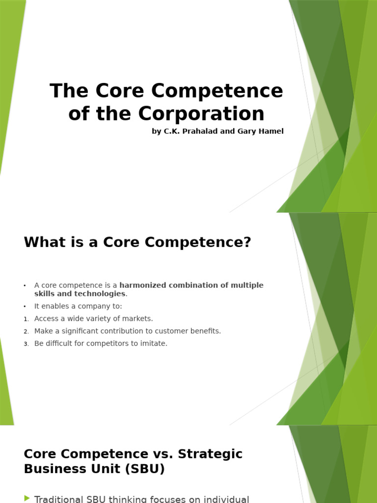 Core Competence in Business Strategy | PDF | Business | Business Economics