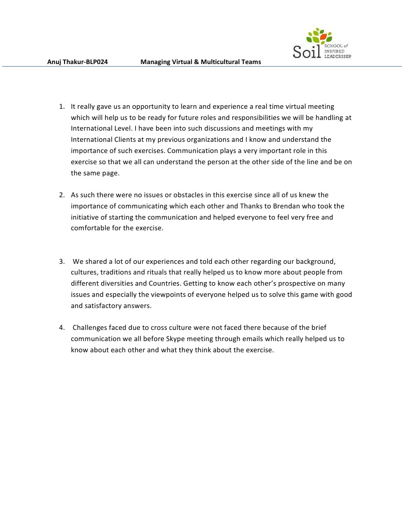 Managing Virtual Multicultural Teams | PDF
