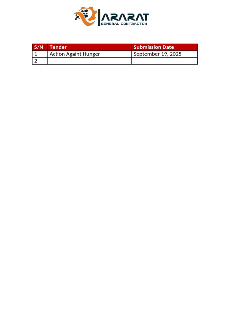 Tender | PDF