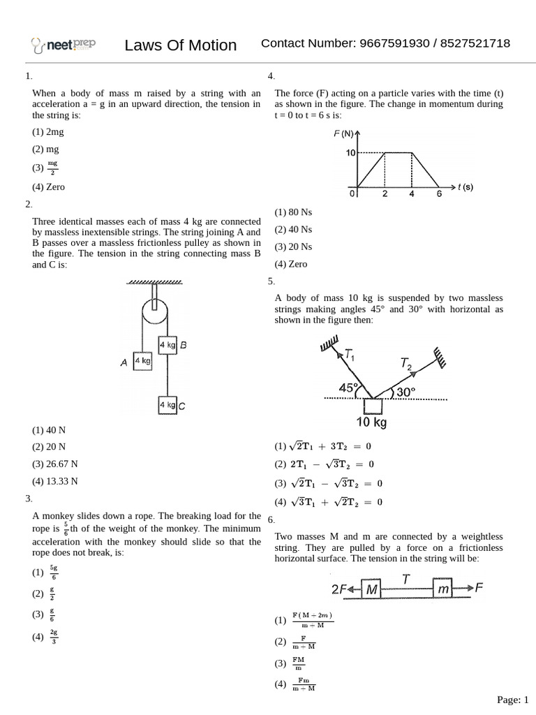 1005460 | PDF | Force | Newton's Laws Of Motion