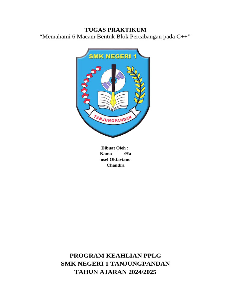 6 Bentuk Blok Percabangan C++ | PDF