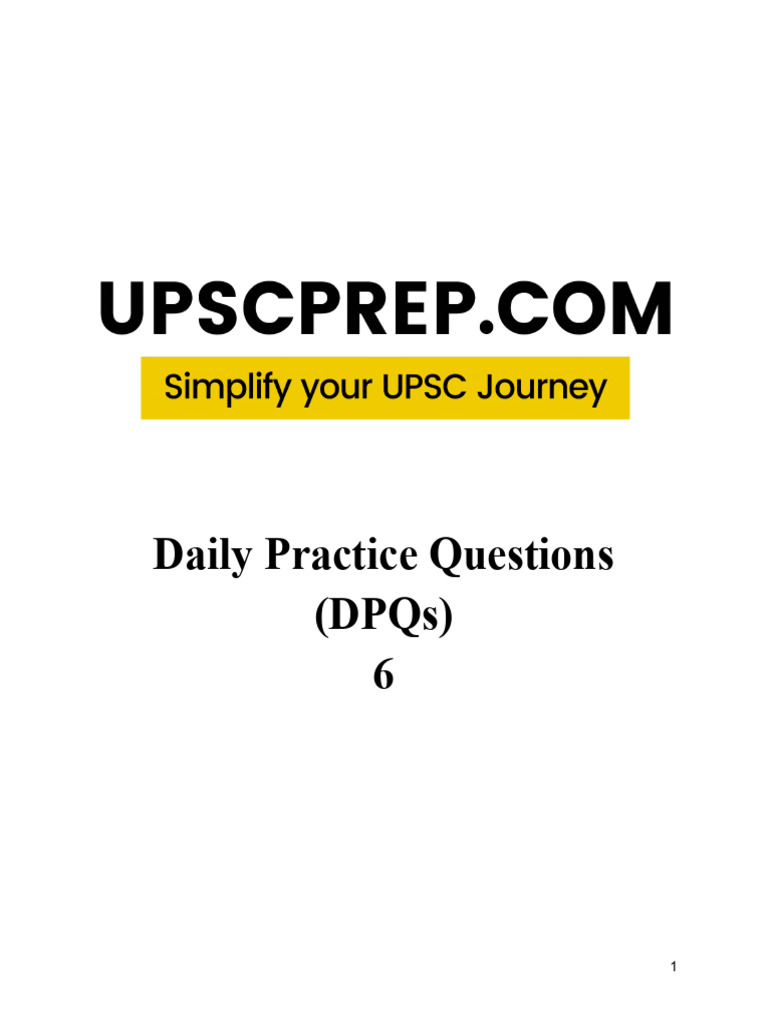 Daily Practice Questions for UPSC Exams | PDF | Governance | Justice
