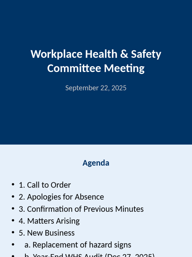 WHS Committee Meeting Sept 22 2025 Complete Package | PDF ...