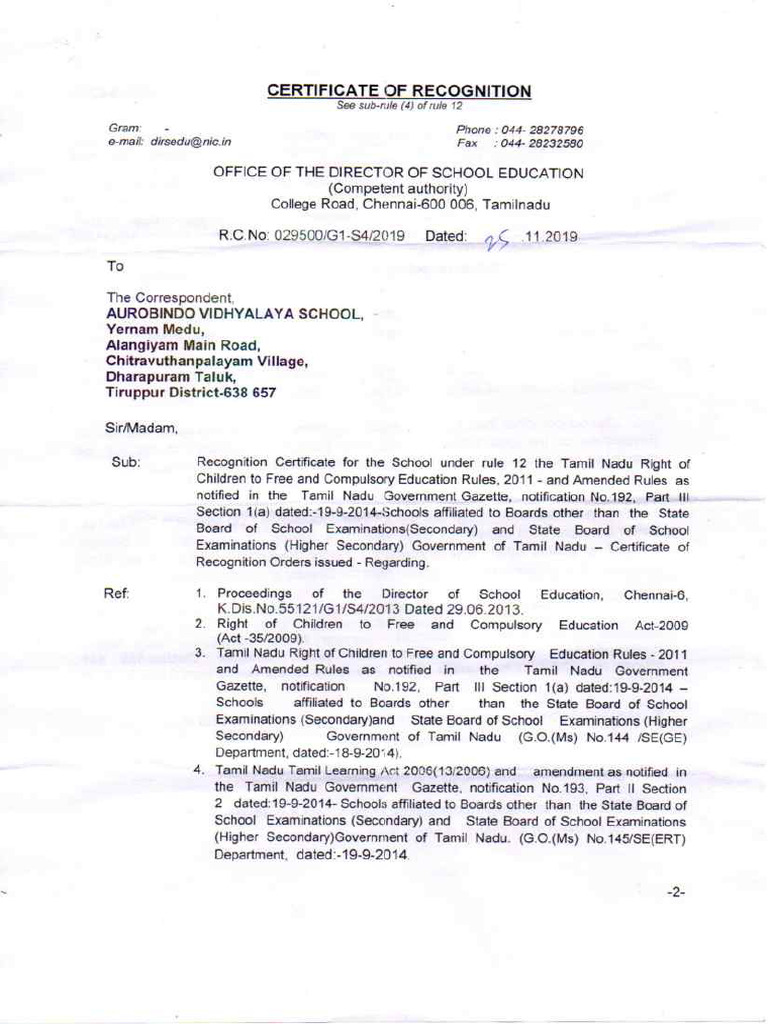 Recognition Certificate | PDF
