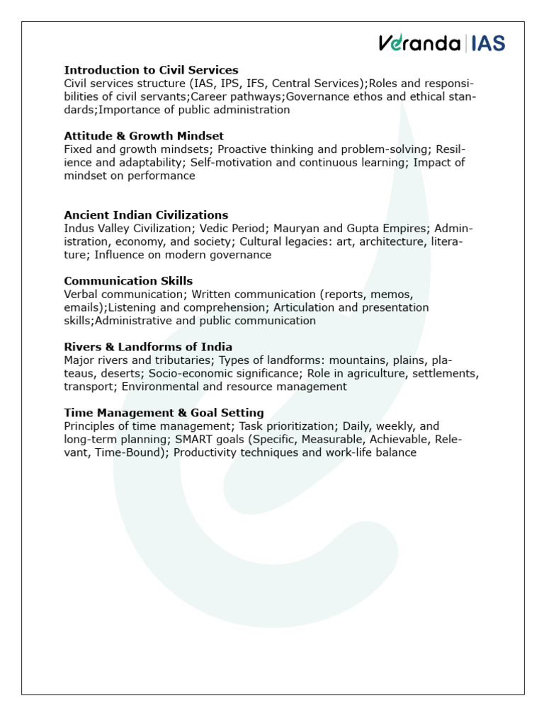 Comprehensive Guide to Civil Services and Skills | PDF