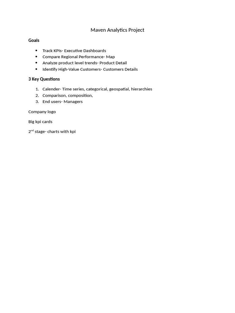 Maven Analytics Project Overview | PDF