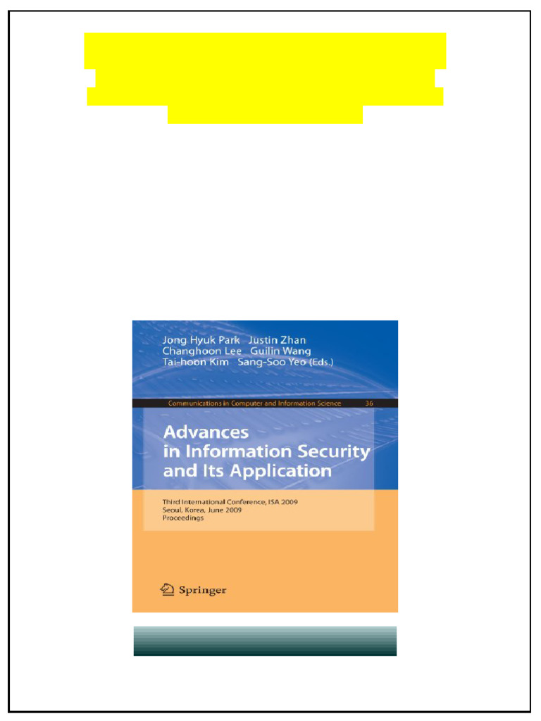 Advances in Information Security and Its Application Third ...