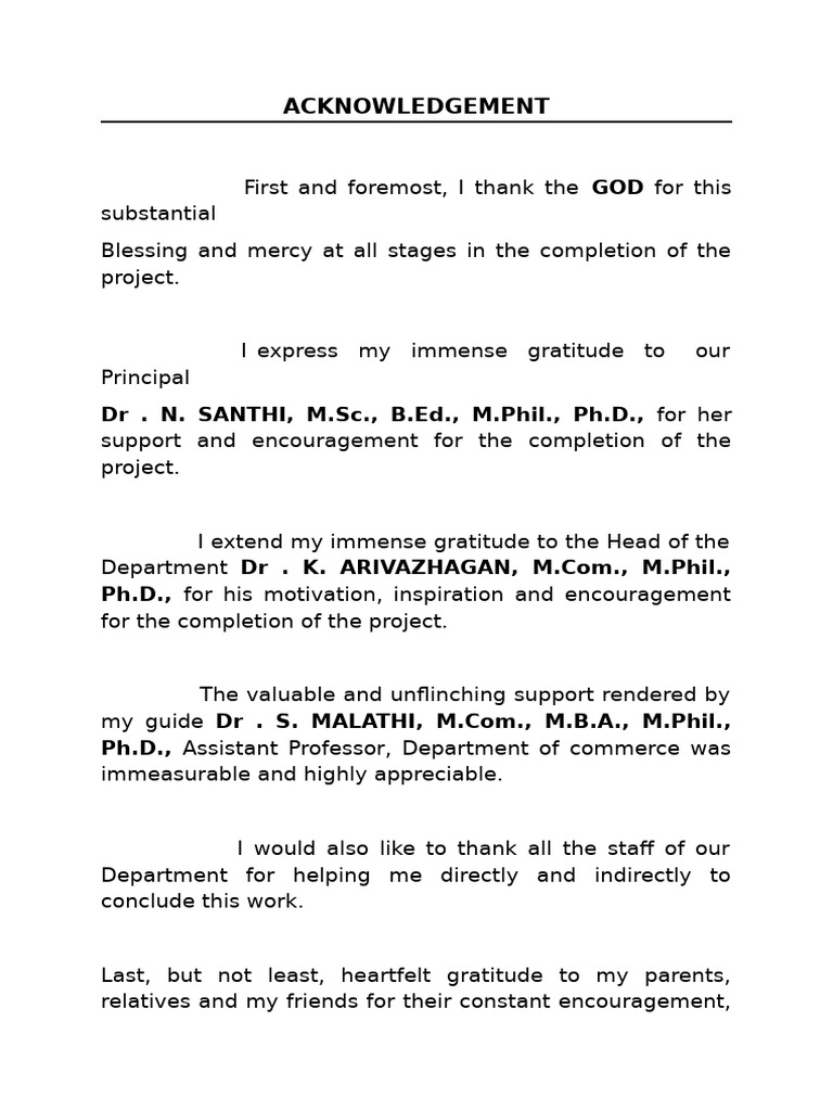 Acknowledgement | PDF