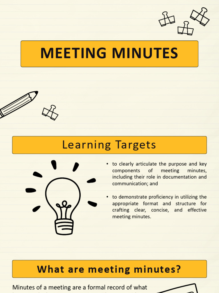 Effective Meeting Minutes Guide | PDF