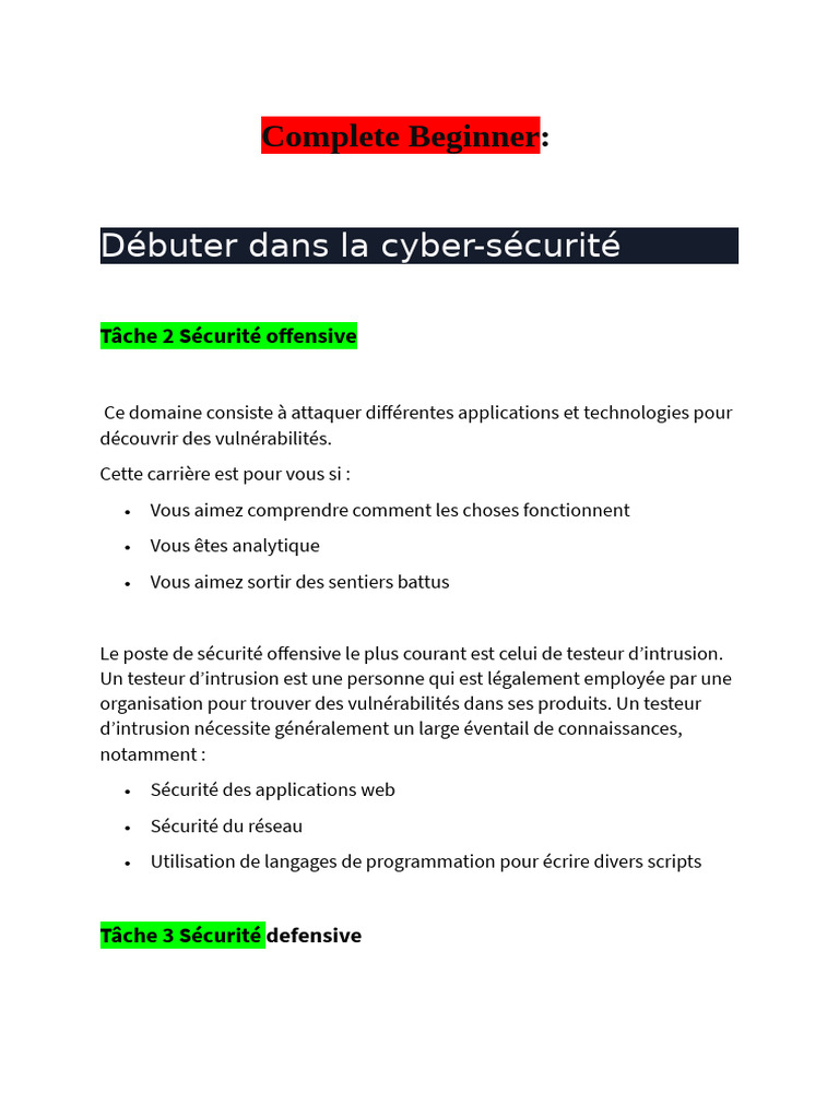 Guide du débutant en cybersécurité | PDF | Public-key cryptography ...
