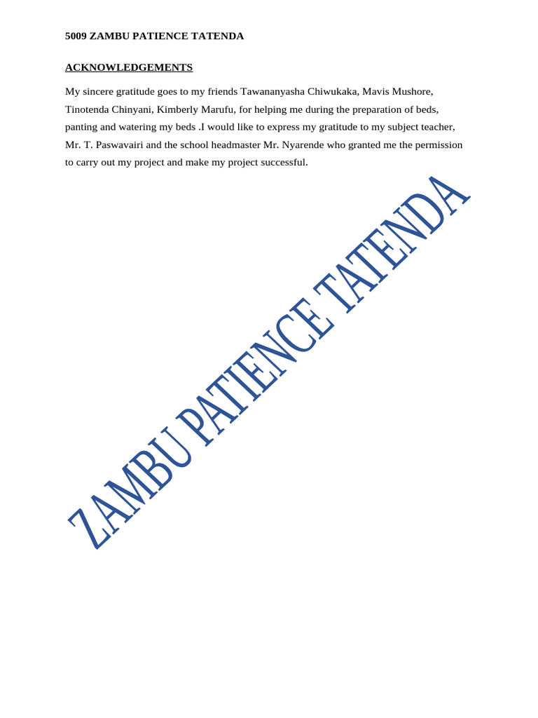 Zambu Patience - Crop Science Project | PDF | Maize | Seed
