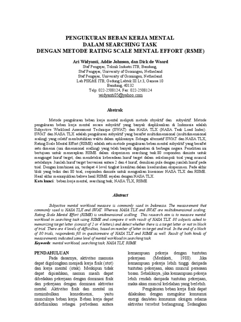 Jurnal Beban Kerja Mental