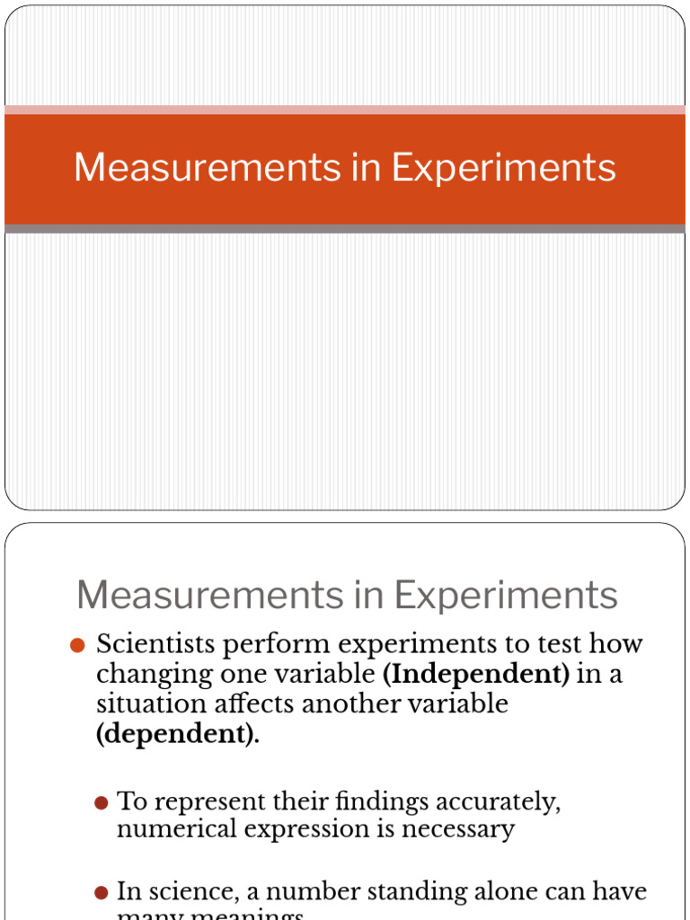 Understanding Measurements in Experiments | PDF | Temperature | Measurement