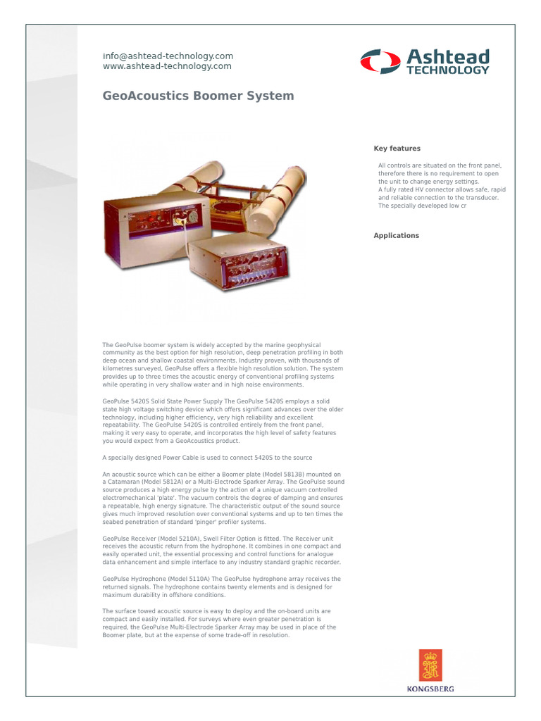 GeoPulse Boomer System Overview | PDF | Power Supply | Electrical ...