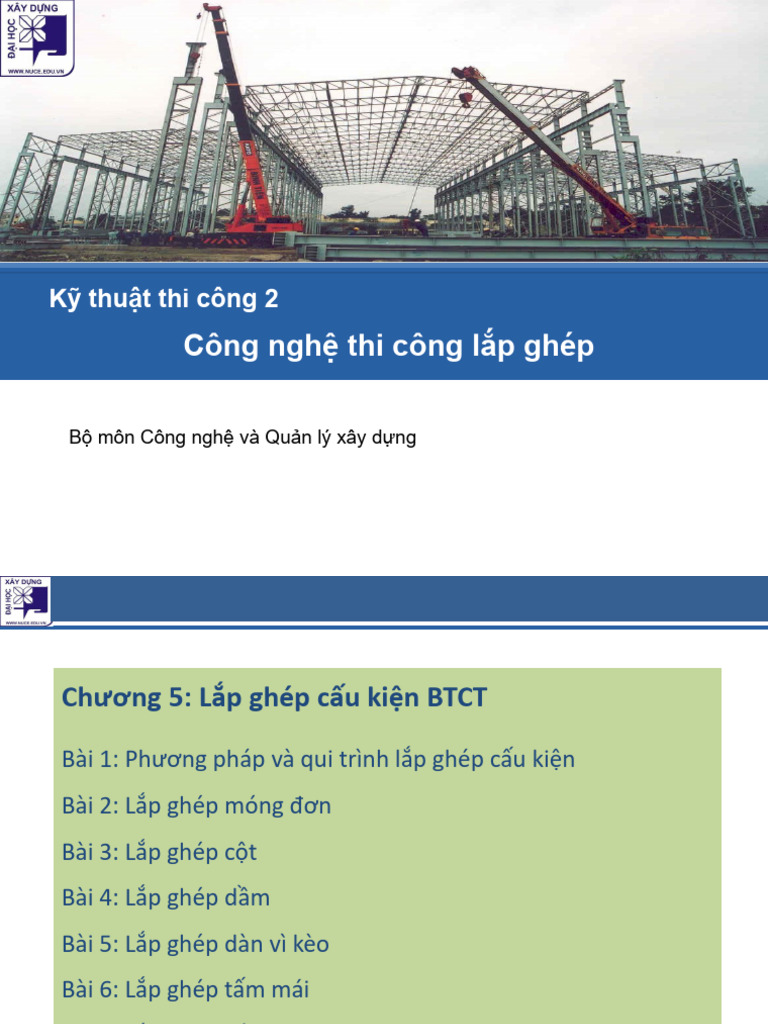 Chuong 5 Lắp ghép kc BTCT | PDF