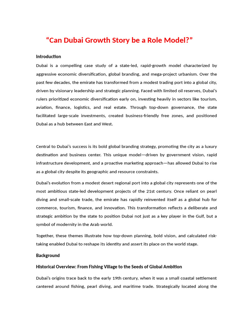 Case Study Day 2 | PDF | Dubai | United Arab Emirates
