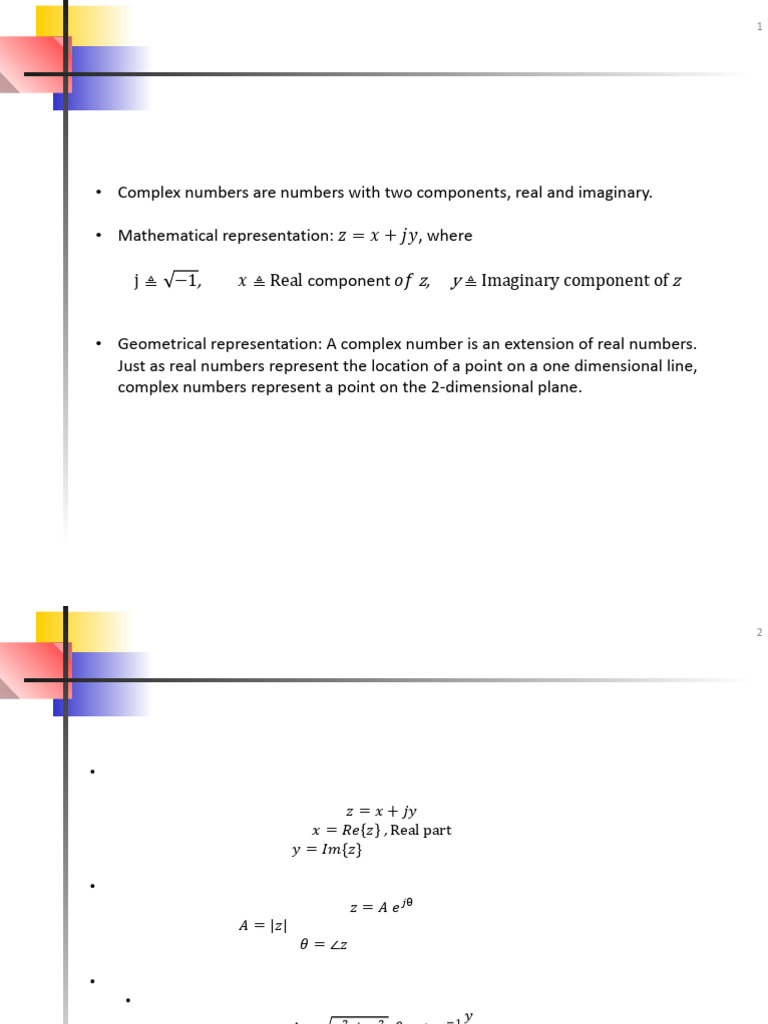 Complex Numbers: Conversion & Operations | PDF | Complex Number ...