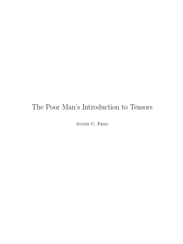Introductory Guide to Tensors | PDF | Tensor | Differential Geometry