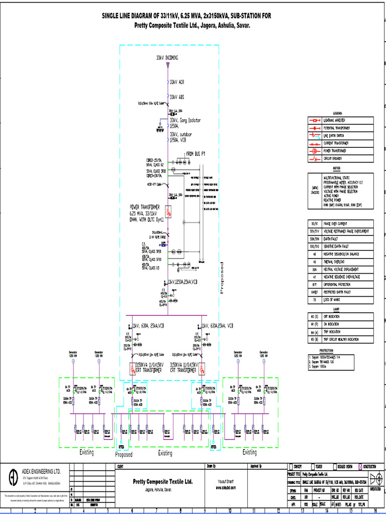 33/11kV Sub-Station Single Line Diagram | PDF