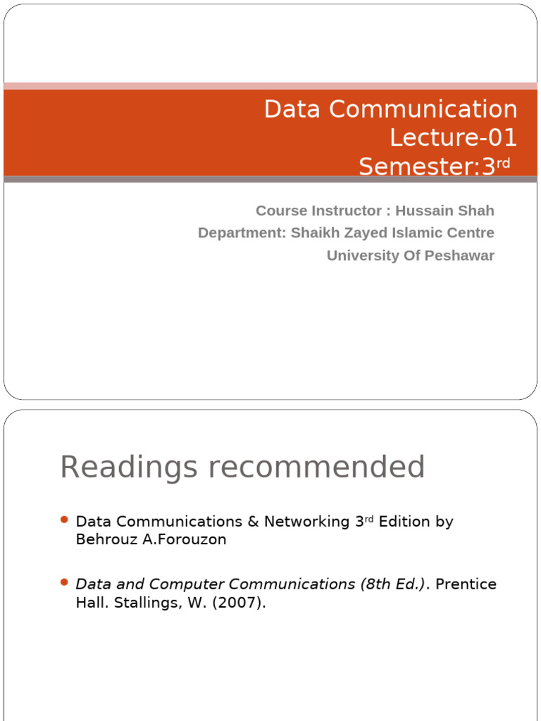 Data Communication Fundamentals Overview | PDF | Telecommunications ...