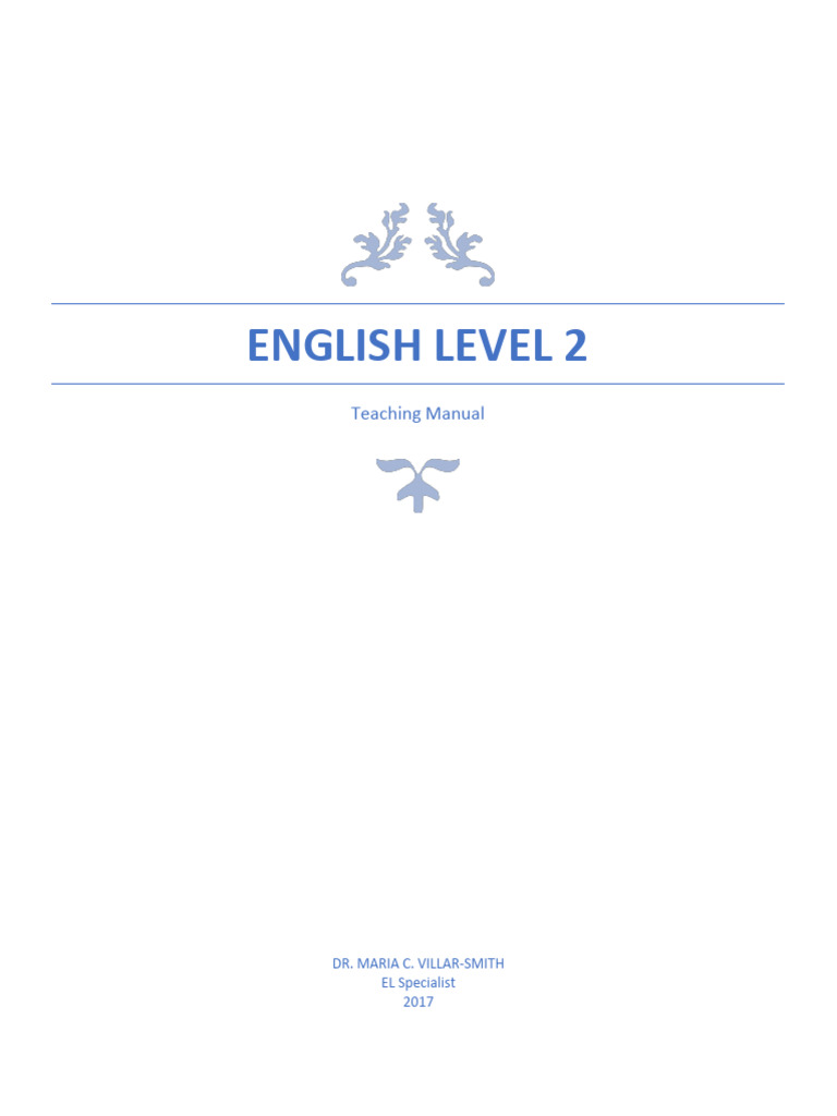 Level Two Manual | PDF | Grammatical Number | Verb