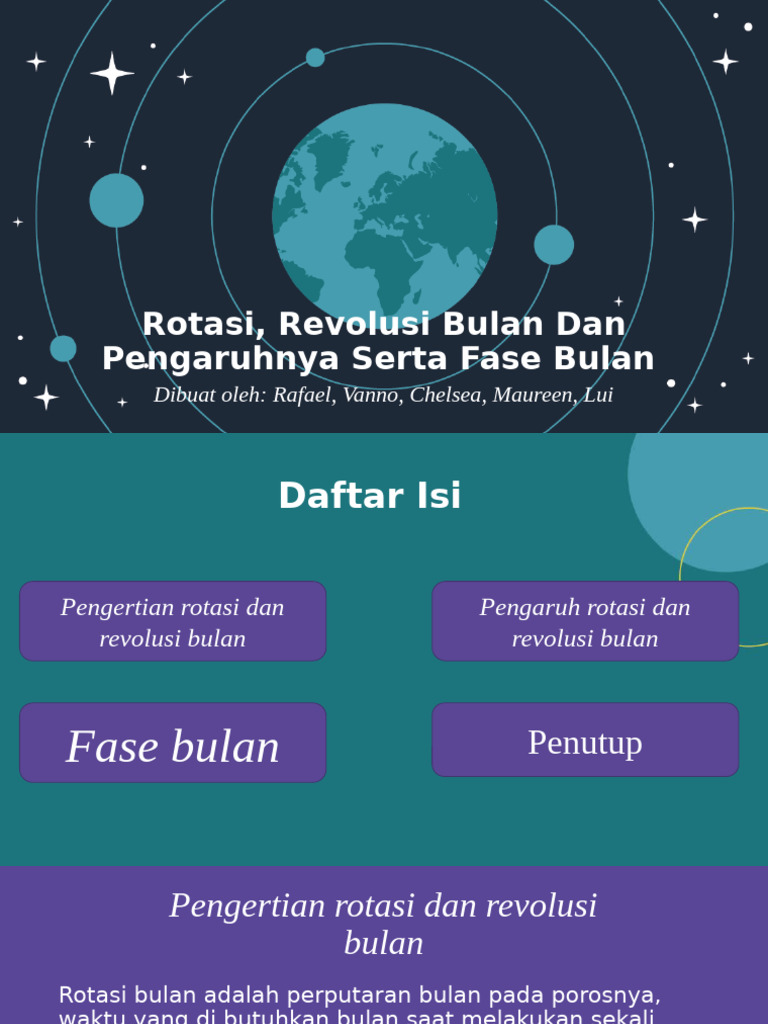 Rotasi, Revolusi Bulan Dan Pengaruhnya Serta Fase | PDF