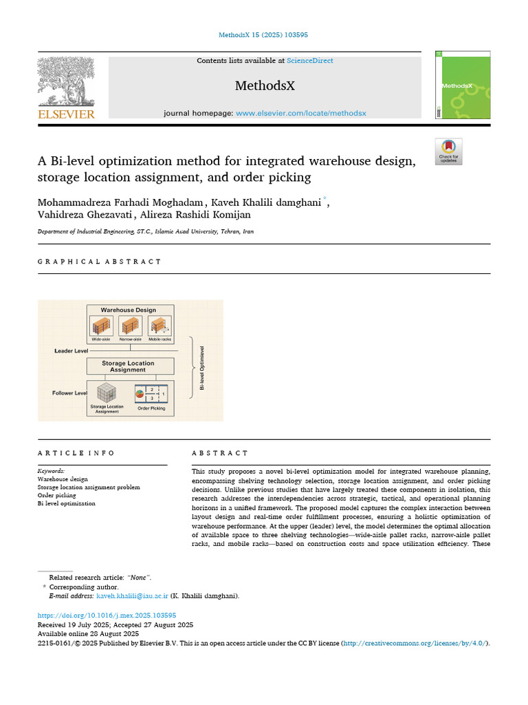 Bi-level Optimization for Warehouse Design | PDF | Warehouse ...