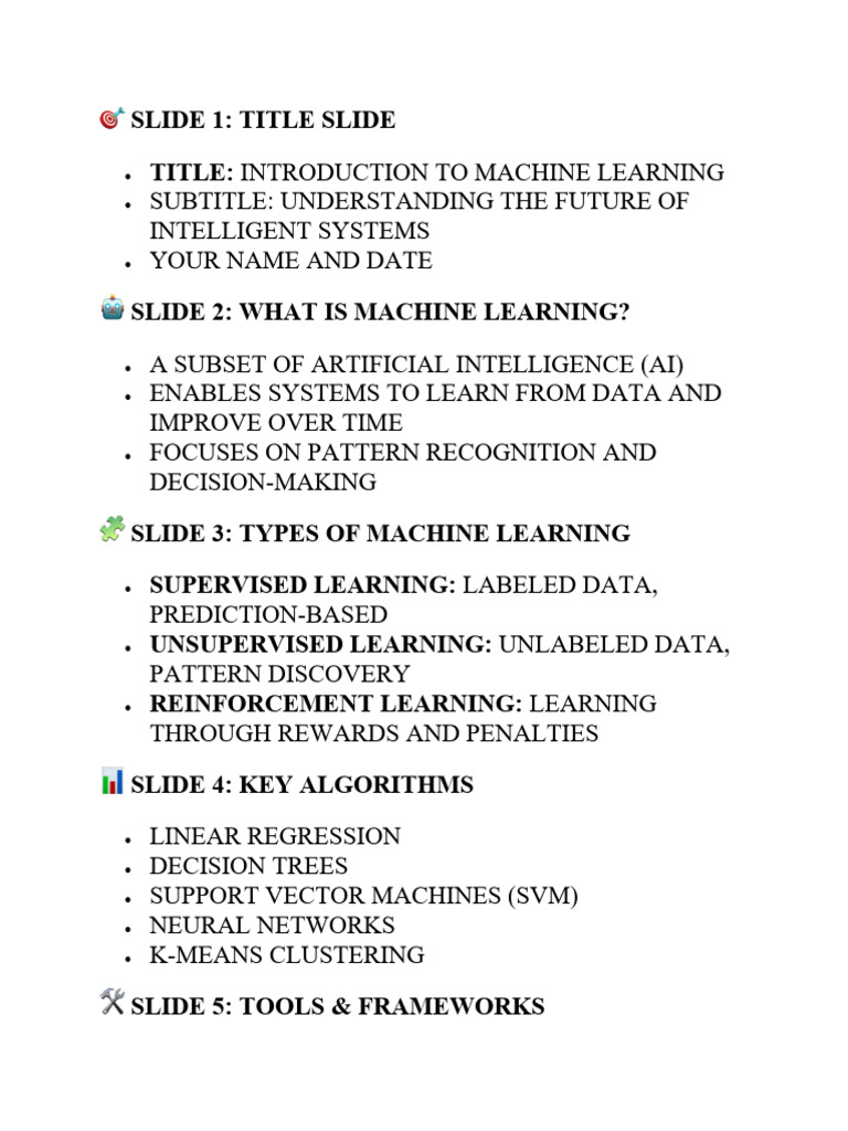 Introduction to Machine Learning Guide | PDF