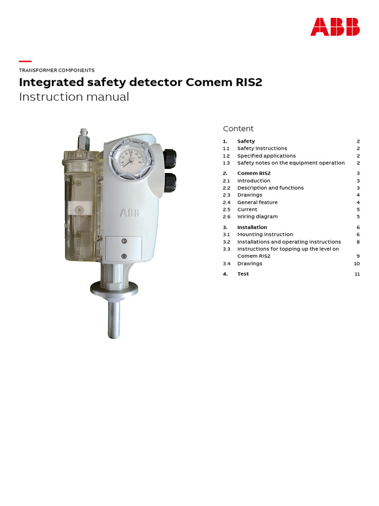 Comem RIS2 Integrated Safety Detector | PDF | Switch | Transformer