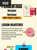 Mastering Percentage Increase and Decrease | PDF | Percentage | Mathematics