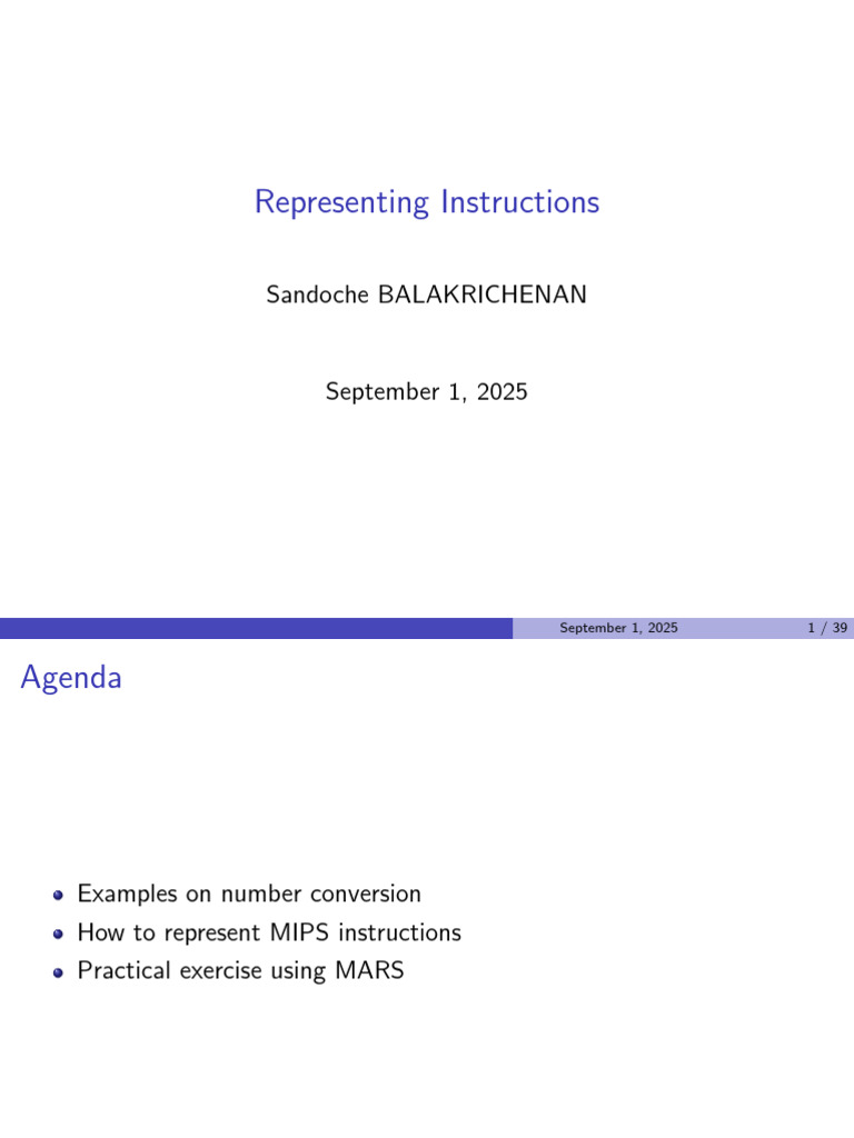 MIPS Instruction Representation Guide | PDF | Computer Engineering ...