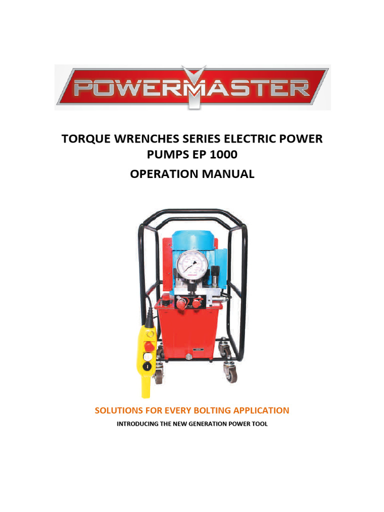 PowerMaster Pump Operation Manual | PDF | Pump | Valve