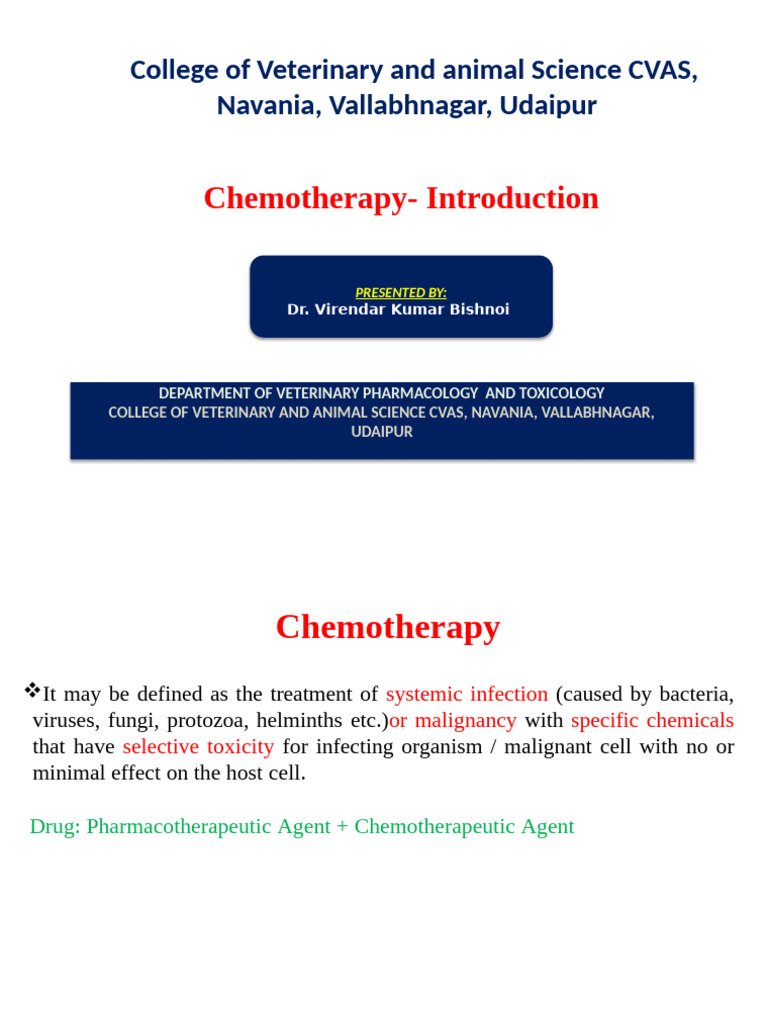Introduction to Veterinary Chemotherapy | PDF | Bacteria | Penicillin