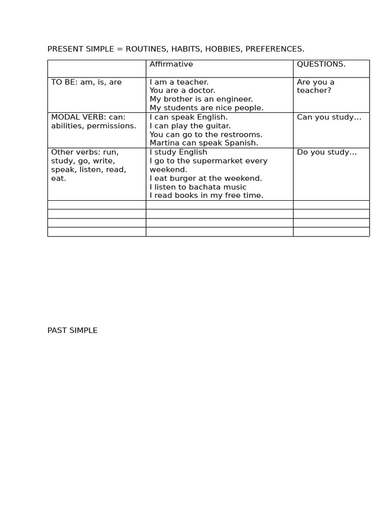 Present Simple: Routines and Habits | PDF