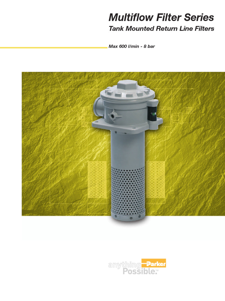 96 GPM Tank Mounted Return Filter | PDF | Filtration | Fiberglass