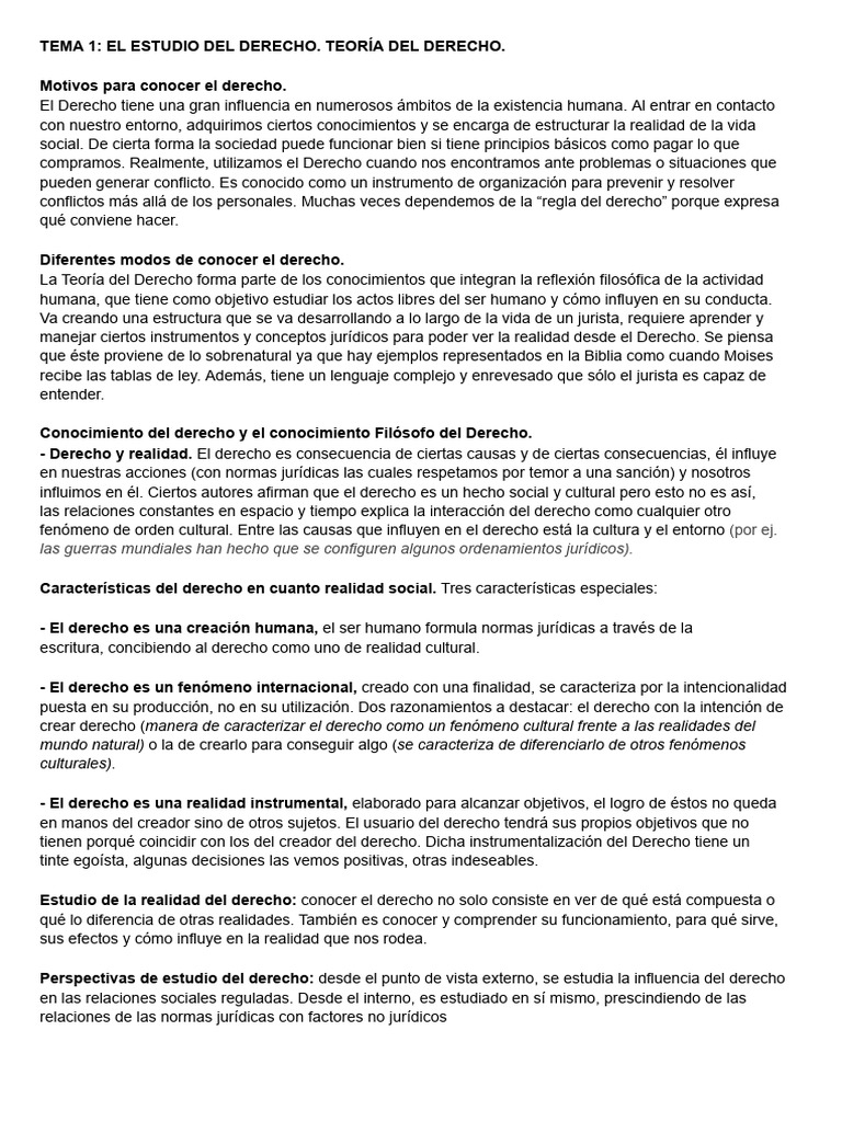 Historia del Derecho y su Teoría | PDF | La Ley natural | Realismo ...