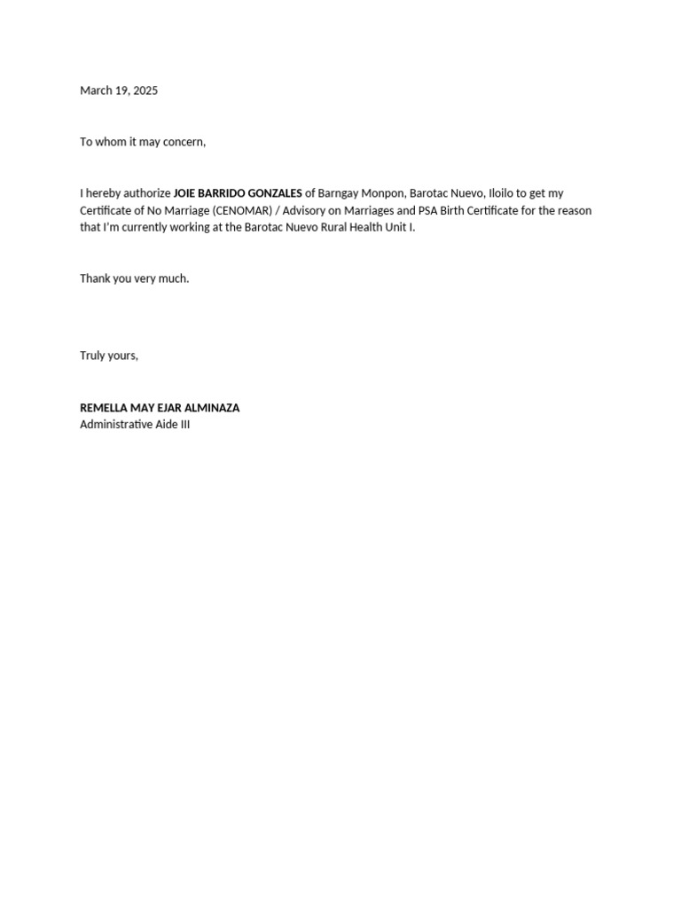 Authorization for PSA Documents | PDF