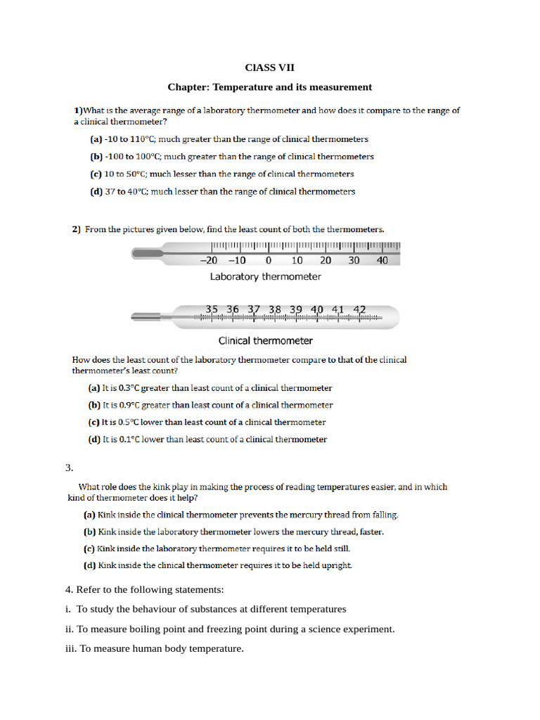 Understanding Temperature Measurement in Science | PDF | Thermometer ...