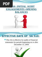 SA 510: Auditing Opening Balances | PDF | Audit | Accounting