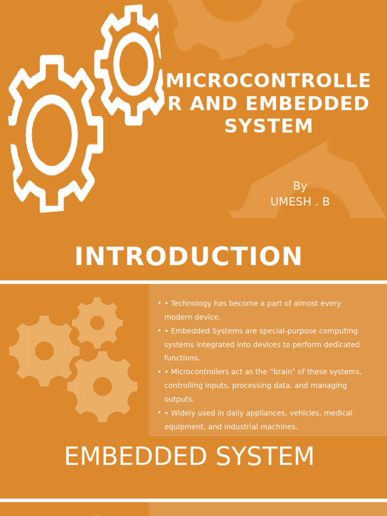 Microcontrollers in Embedded Systems | PDF | Microcontroller | Embedded ...
