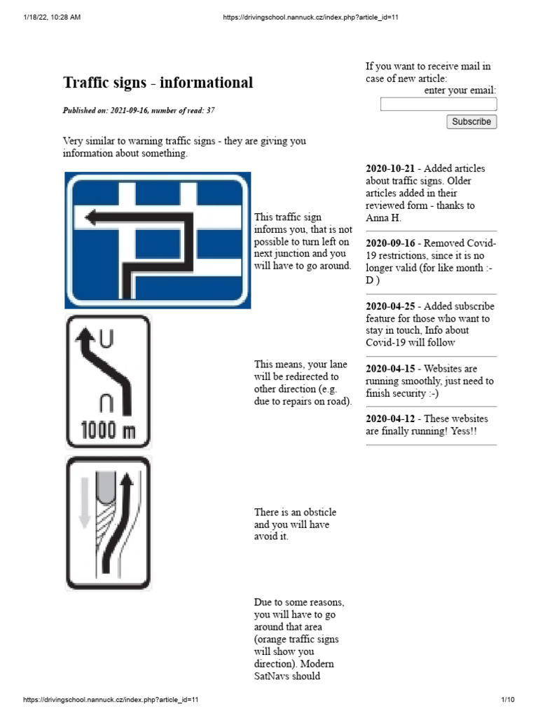 Understanding Traffic Signs Guide | PDF | Traffic | Road Safety