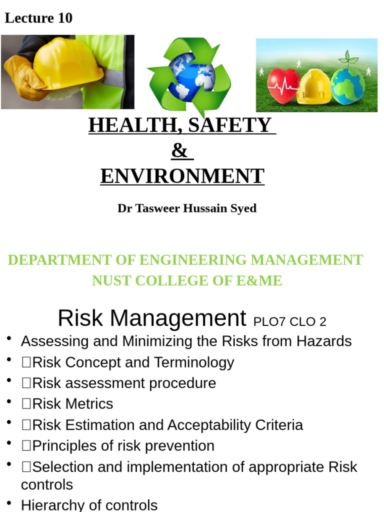 Lec 10 - Risk Management | PDF | Risk | Risk Management