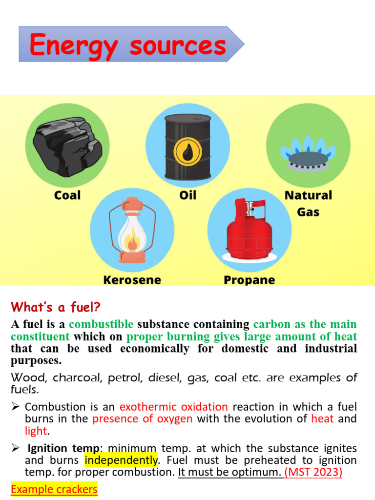 Understanding Fuel Types and Combustion | PDF | Combustion | Calorie