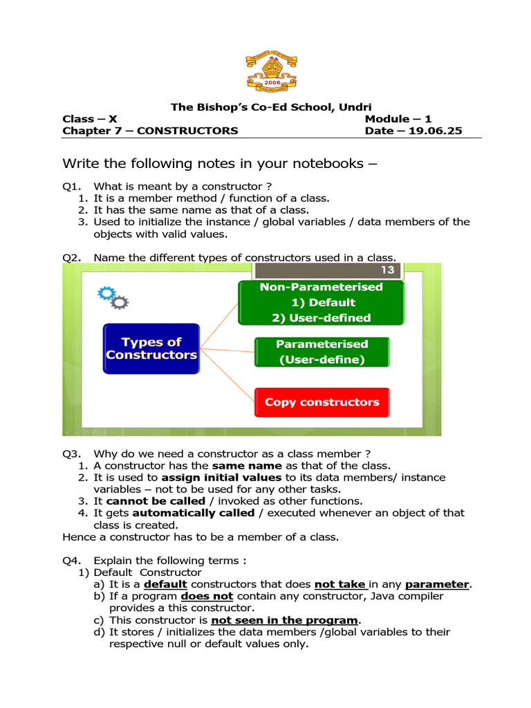 Understanding Constructors in Java | PDF | Constructor (Object Oriented ...