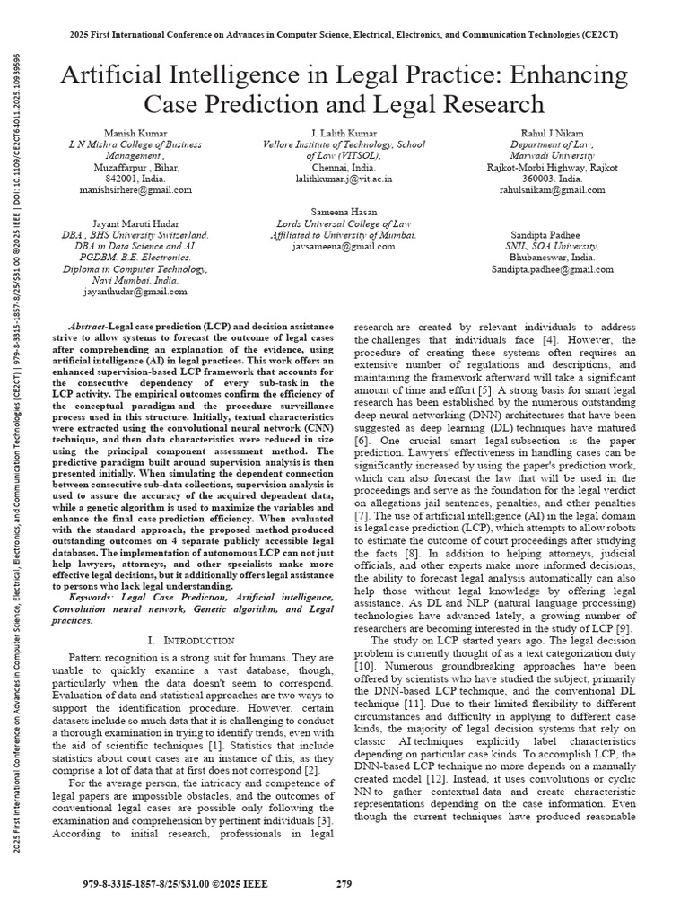 AI-Enhanced Legal Case Prediction | PDF | Artificial Intelligence ...