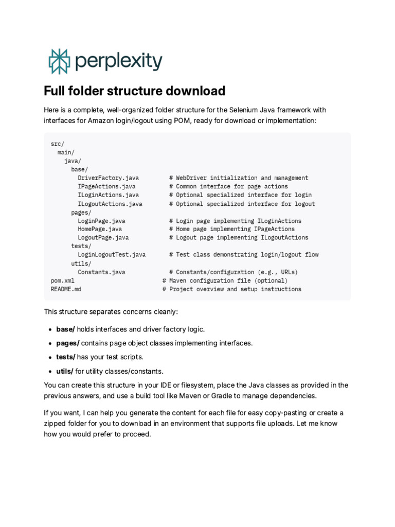 Selenium Java Framework Structure | PDF
